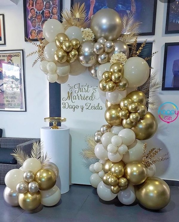 Arco de globos de 100 unidades para bodas