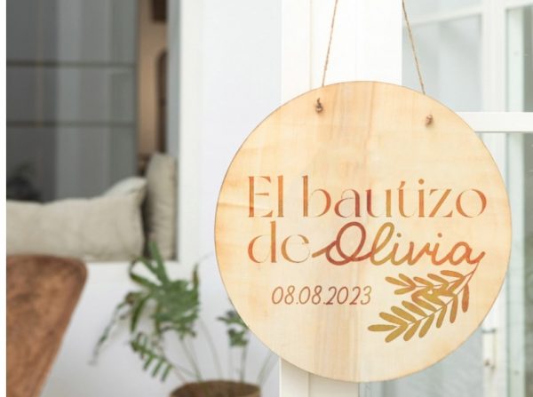 Letrero de decoración para bautizos